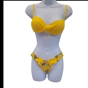 Yellow Floral Bikini Set